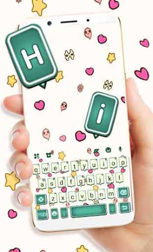 Doodle Chat Keyboard Theme 1