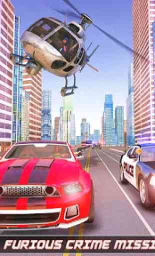 Flying Robot Rope Hero - Vegas Crime City Gangster 2