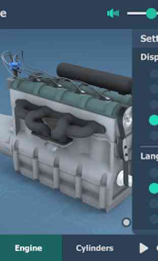 Four-stroke Otto engine educational VR 3D 2