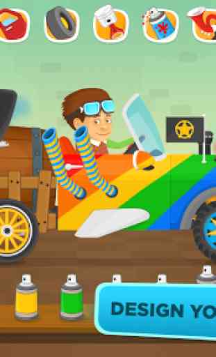 Free car game for kids and toddlers - Fun racing 2