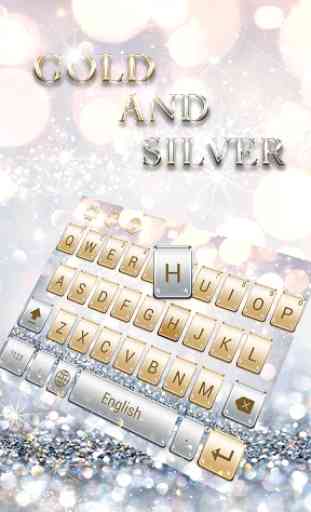 Gold And Silver Keyboard Theme 2