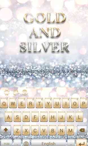 Gold And Silver Keyboard Theme 3