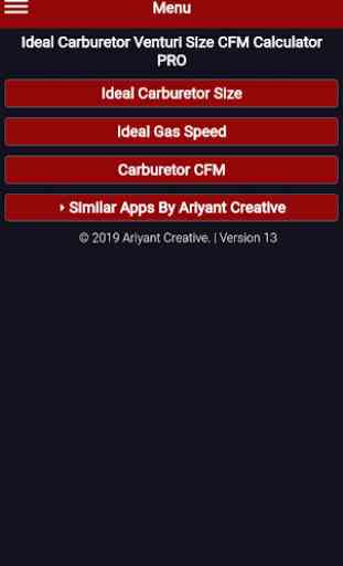 Ideal Carburetor Venturi Size CFM Calculator PRO 1