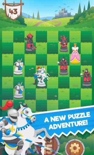 Knight Saves Queen - Brain Training Chess Puzzles 1