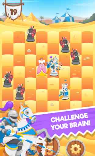 Knight Saves Queen - Brain Training Chess Puzzles 2
