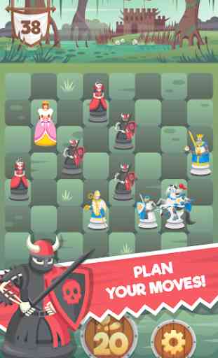 Knight Saves Queen - Brain Training Chess Puzzles 3