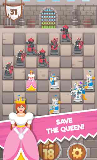 Knight Saves Queen - Brain Training Chess Puzzles 4