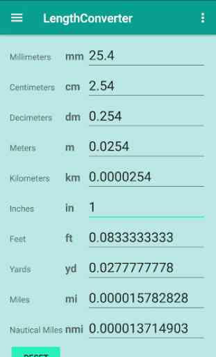 Length Converter: convert mm,cm,m, feet,yard,mile 1