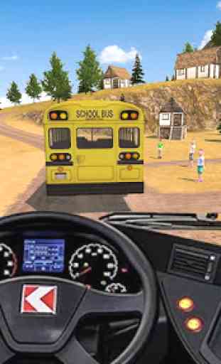 Offroad School Bus Driving: Flying Bus Games 2020 1