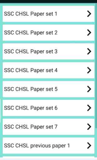 SSC CHSL Previous Year Question Paper 3