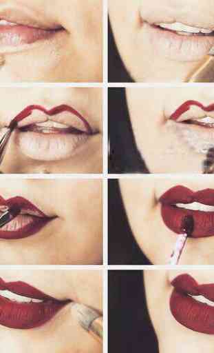Step by step makeup (lip, eye, face)  2