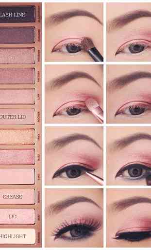 Step by step makeup (lip, eye, face)  3