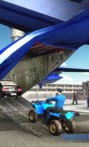 US Police ATV Quad Bike Plane Transport Game 2