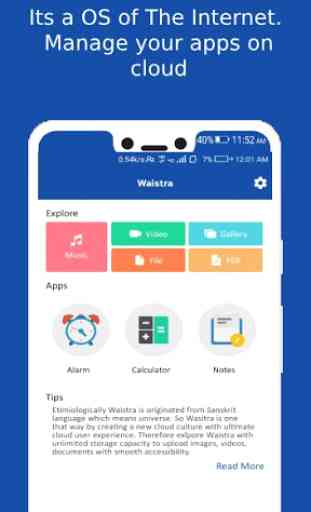 Waistra - unlimited cloud storage FREE. cloud app 1