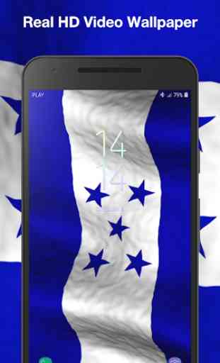 3D Honduras Flag Live Wallpaper 3