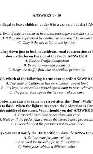 California DMV Driver License - Real Questions 2