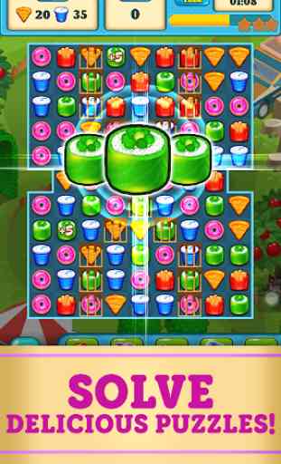 Candy Food Mania - New Match 3 Games 2020 Bonuses 1
