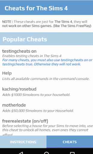 Cheats for The Sims 4 2