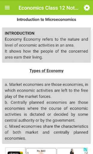Class 12 Economics Note 3
