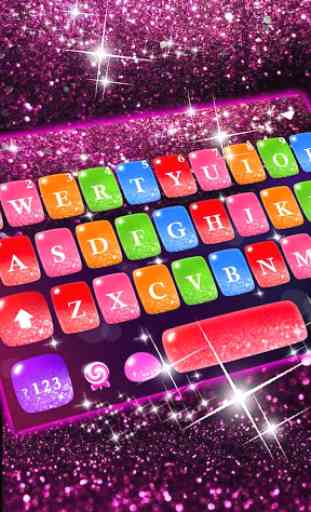Colorful Glitter Keyboard Theme 1