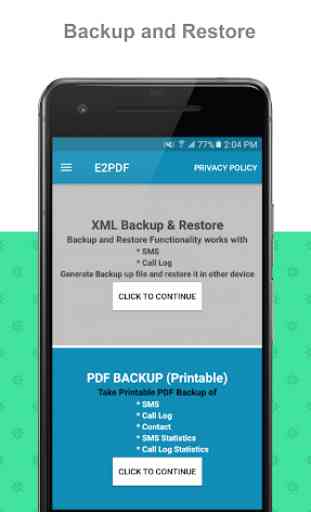 E2PDF - Backup Restore SMS,Call,Contact,TrueCaller 1