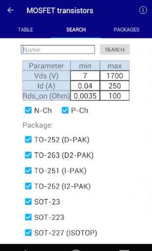 Electronics Database: params of electronics parts 3