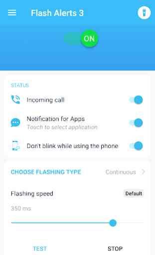 Flash blink on Call, all messages & notifications 4