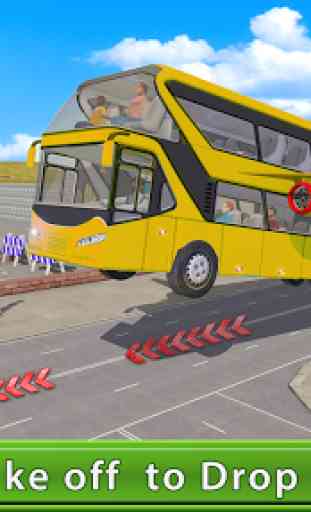 Flying Bus Driving simulator 2019: Free Bus Games 3