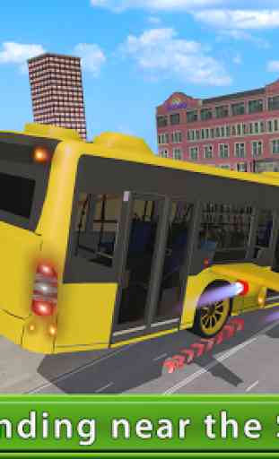Flying Bus Driving simulator 2019: Free Bus Games 4