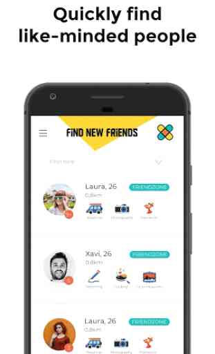 FriendZone - Find Friends Based On Your Interests 1