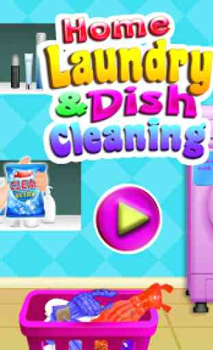 Home Laundry & Dish Washing: Messy Room Cleaning 3