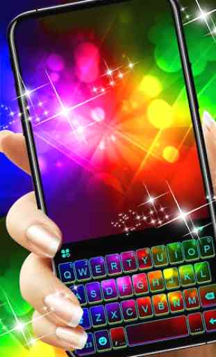 Neon Color 3d Keyboard Theme 2
