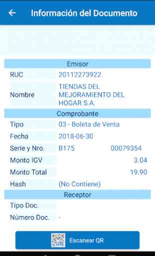 QR Reader  - Electronic Invoice - Peru 4