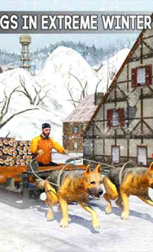 Snow Dog Sledding Transport: Dog Simulator Games 1