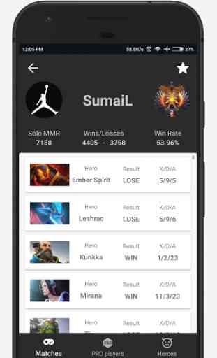 Stats for Dota 2 - Find out all about the players! 2