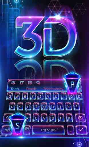 3D Neon Keyboard 2