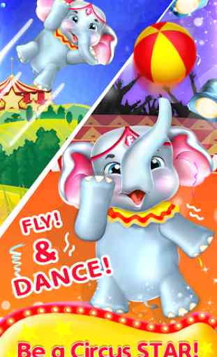 Baby Elephant - Circus Flying & Dancing Star! 1