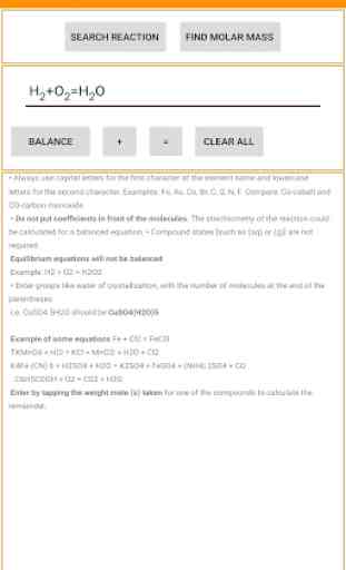 Balance Chemical Equations - Equation Balancer 1