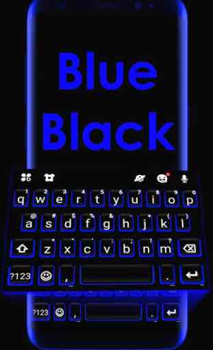 Blue Black Keyboard Theme 1