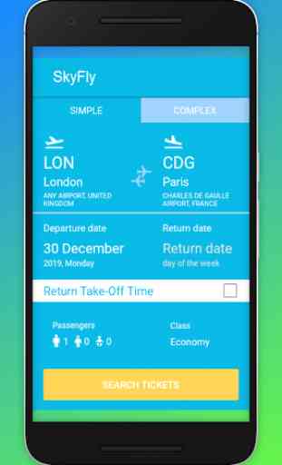 Cheap Flights Tickets Booking App - SkyFly 1