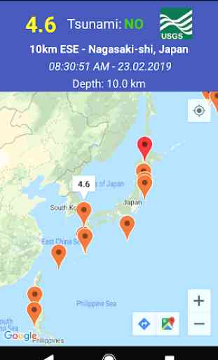 Earthquakes and Tsunamis Map 2