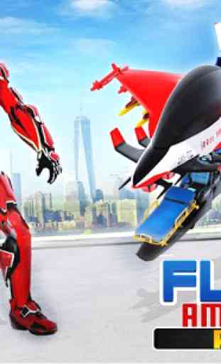 Flying Ambulance Air Jet Transform Robot Games 1