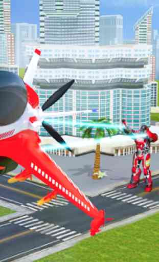 Flying Ambulance Air Jet Transform Robot Games 3