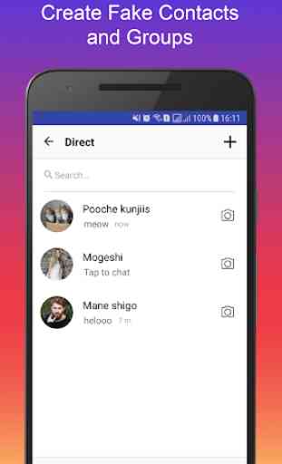 Funsta - Insta Fake Chat Post and Direct chat 1