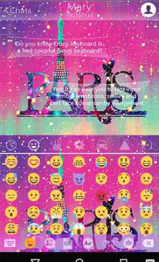 Galaxy Paris KK Emoji Keyboard for Android GO 2