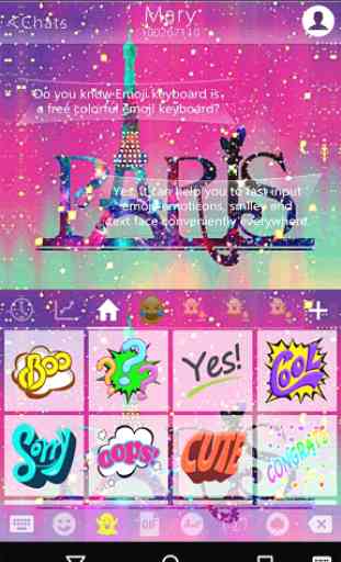 Galaxy Paris KK Emoji Keyboard for Android GO 3