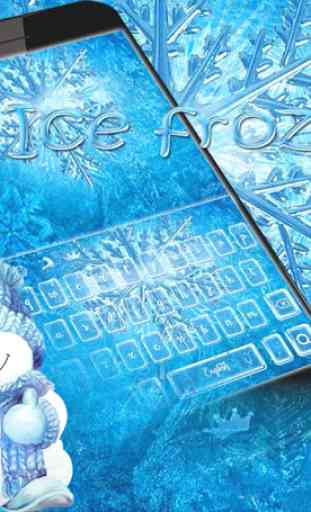 Ice Frozen Keyboard theme 1