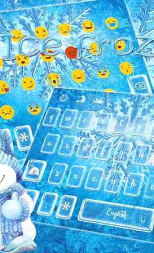 Ice Frozen Keyboard theme 2