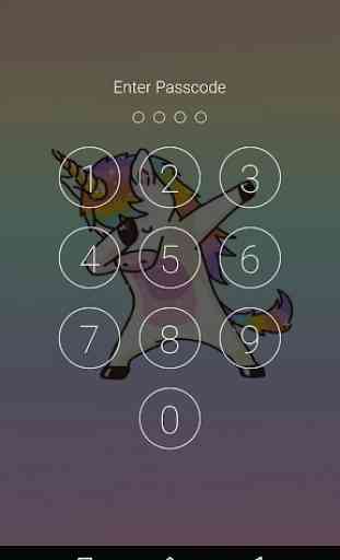 Kawaii Unicorn password Lock Screen 3