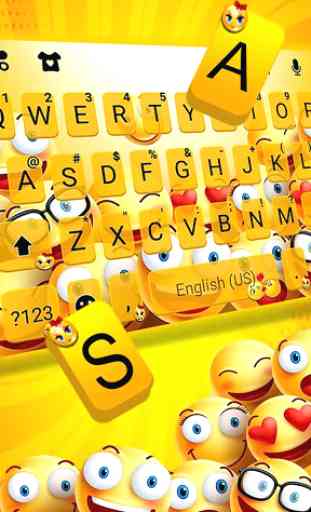 Love Emoji Party Keyboard Theme 2